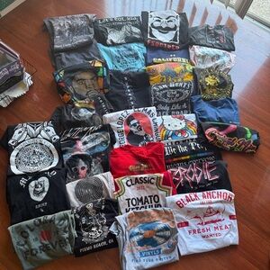 Bundle of Men's Graphic Tshirts Various Sizes M-2XL